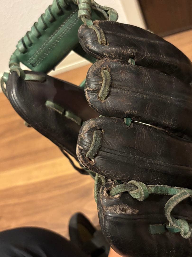 Rawlings 硬式野球グローブ 右投げ 黒/緑 内野用