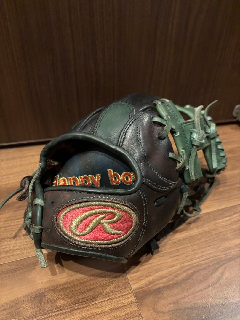 Rawlings 硬式野球グローブ 右投げ 黒/緑 内野用