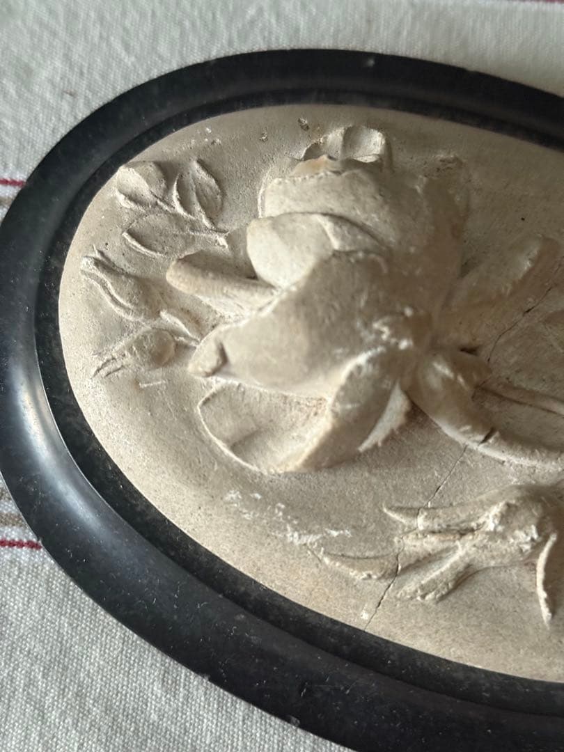 フランスアンティーク　花とバラの彫刻 アンティーク雑貨