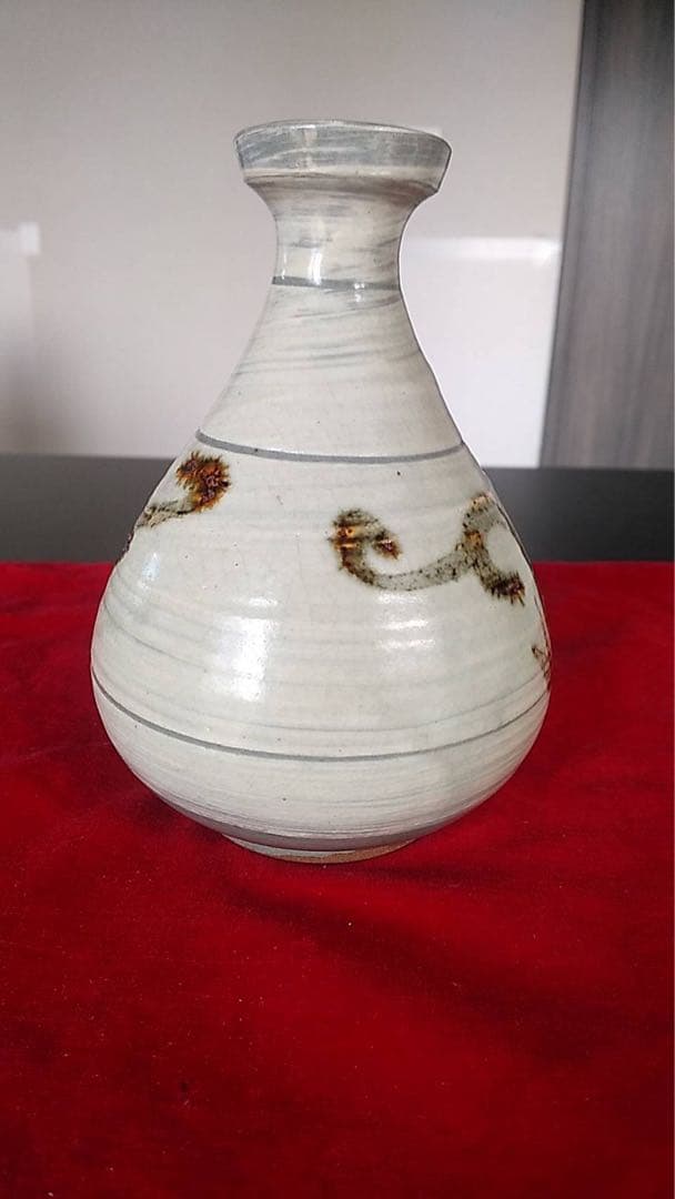 李朝 朝鮮美術 韓国美術　鶏龍山徳利 高麗 刷目 茶道具　古美術　酒器