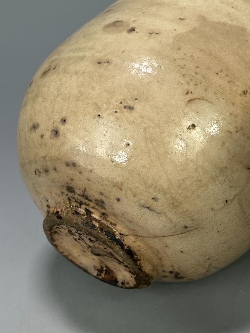 朝鮮古美術　18世紀頃　李朝時代　李朝　白磁　徳利　白磁壺　酒壺　韓国美術古陶磁