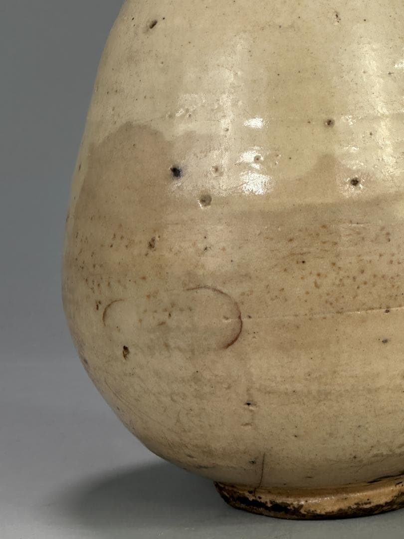 朝鮮古美術　18世紀頃　李朝時代　李朝　白磁　徳利　白磁壺　酒壺　韓国美術古陶磁