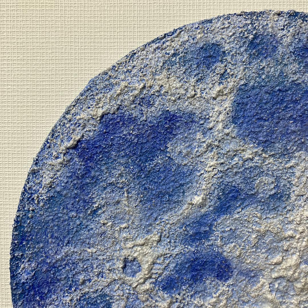 絵画　アクリル画　原画　蒼月　そうげつ　ブルームーン　テクスチャーアート　Ｓ.Ｉ