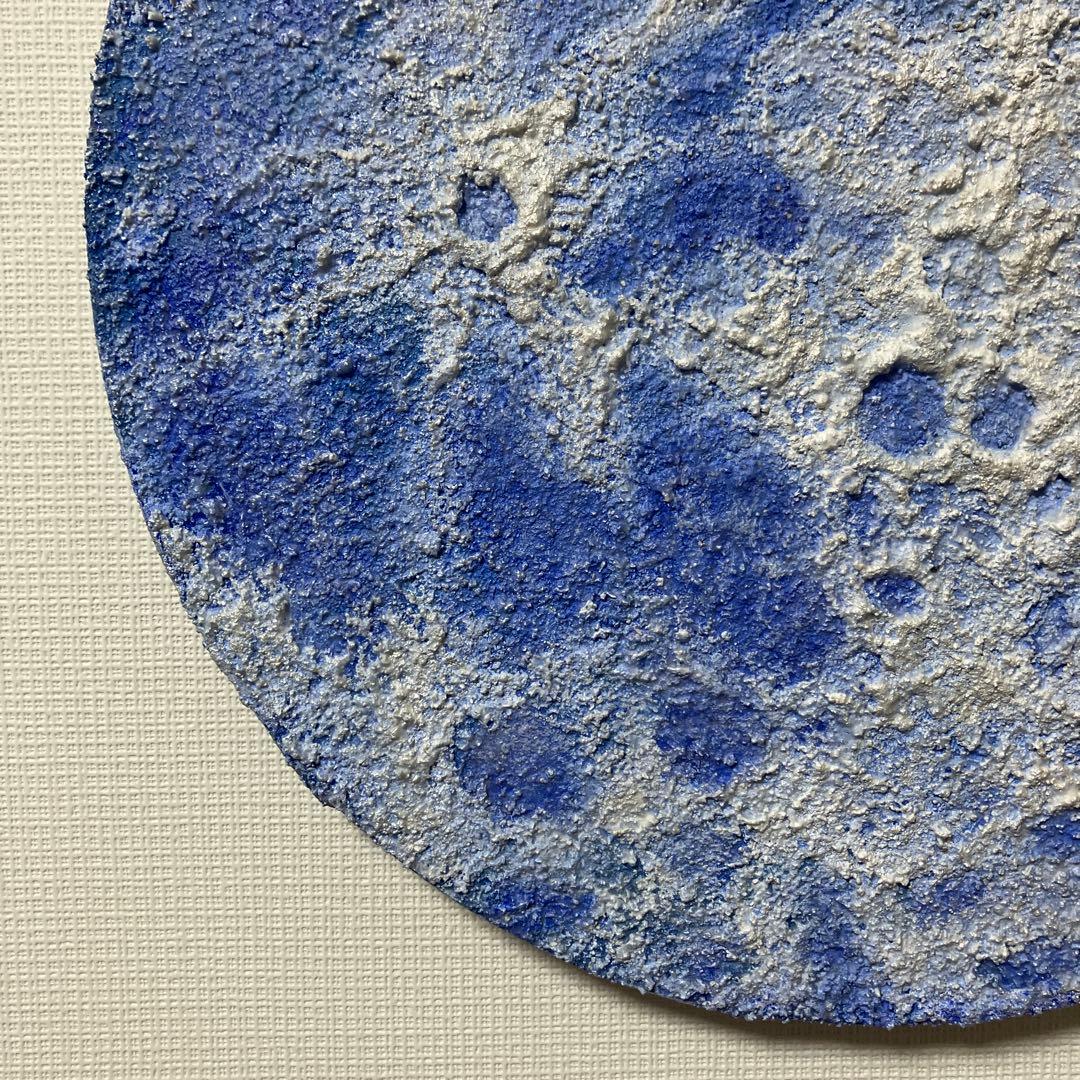 絵画　アクリル画　原画　蒼月　そうげつ　ブルームーン　テクスチャーアート　Ｓ.Ｉ