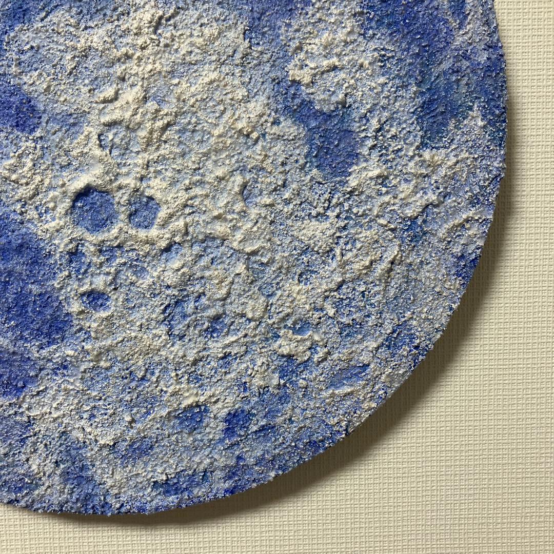 絵画　アクリル画　原画　蒼月　そうげつ　ブルームーン　テクスチャーアート　Ｓ.Ｉ
