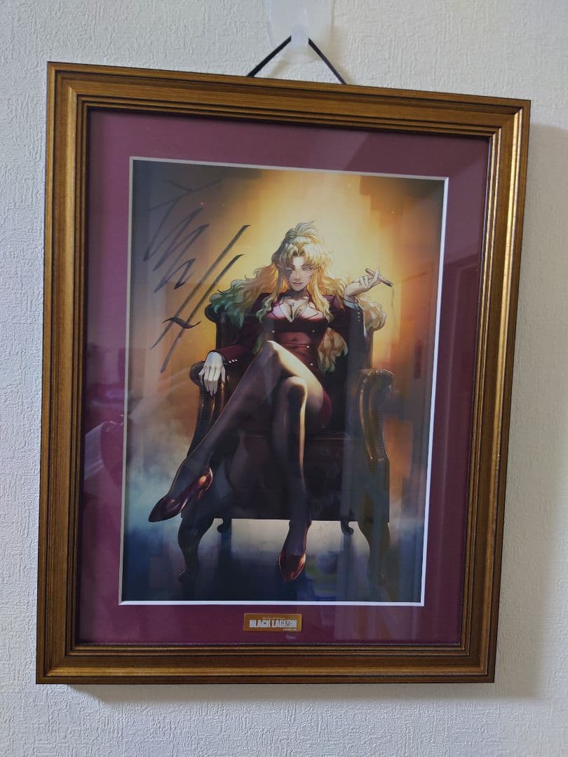 ブラックラグーン　直筆サイン入り複製原画