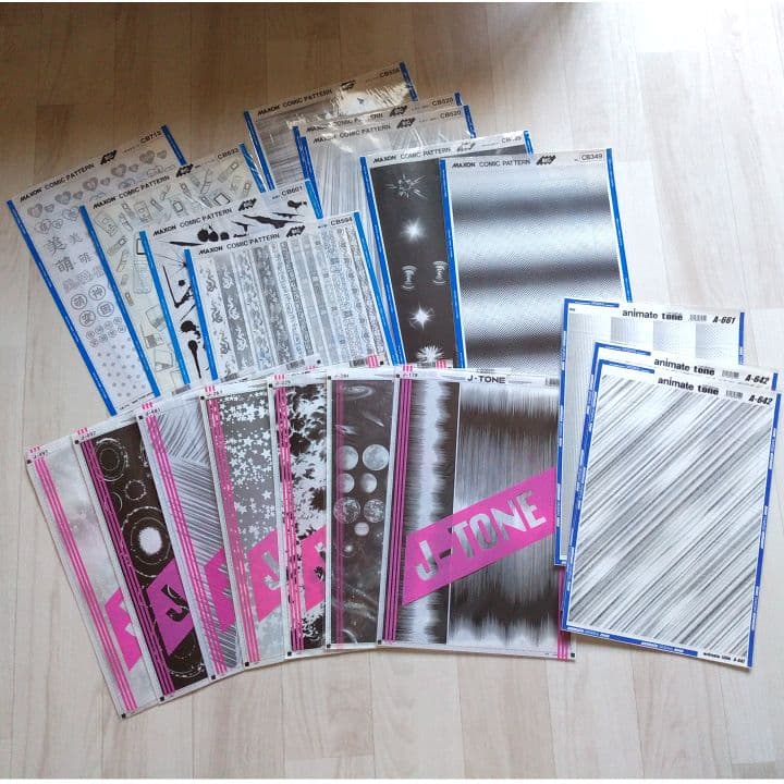 スクリーントーン　124枚セット＋おまけ　デリーター、IC、MAXON 他