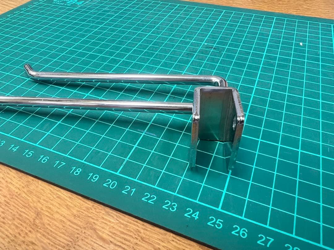 かず　店舗用品　角バー用 2段フックハンガー　全長19cm 120本セット