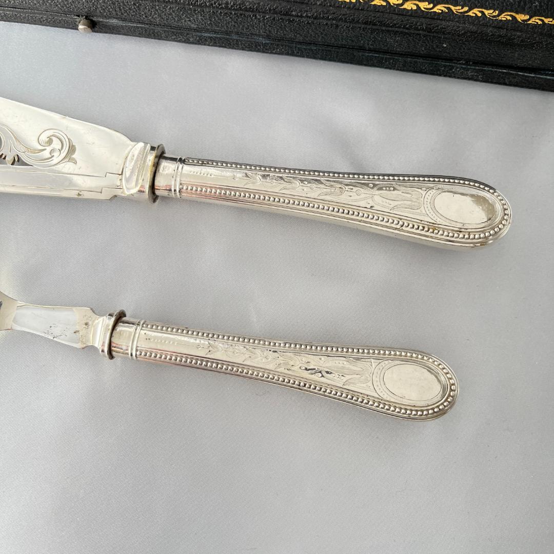 【Martin & Hall】【純銀ハンドル】ビクトリアンの サーバーセット