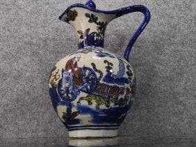 青と白のパステルカラーの瓢箪子下山ケトル