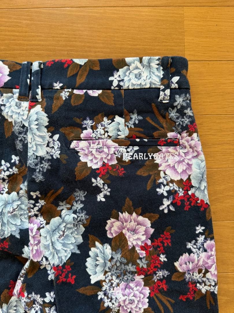 パーリーゲイツ 花柄 スリムフィットパンツ　秋冬用