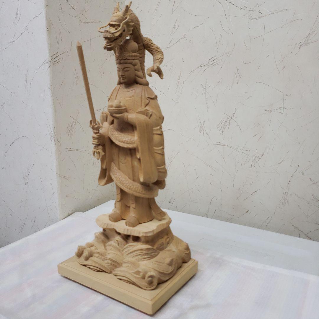 Ｂフライデー蔵出し特価中希少仏像★柘植 白山大権現7寸立白山妙理権現 約38cm