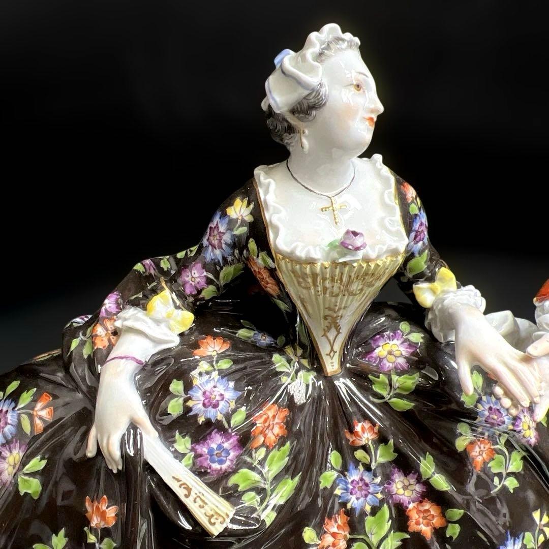 マイセン　フィギュリン　アウグストⅢ世とマリア　東Y8-0130☆2Fトトコニ