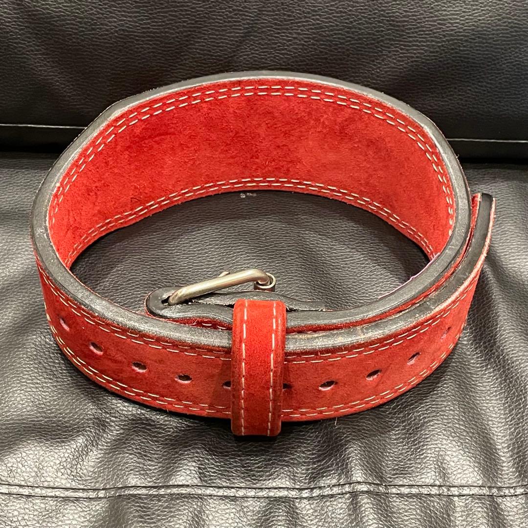 タイタン トレーニングベルト パワーベルト ロングホーン レッド