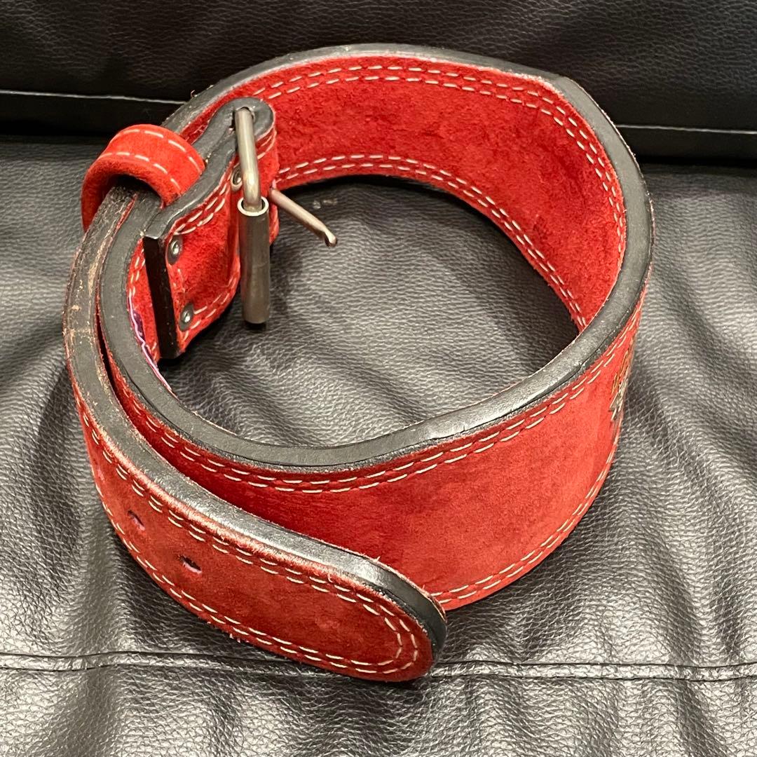 タイタン トレーニングベルト パワーベルト ロングホーン レッド