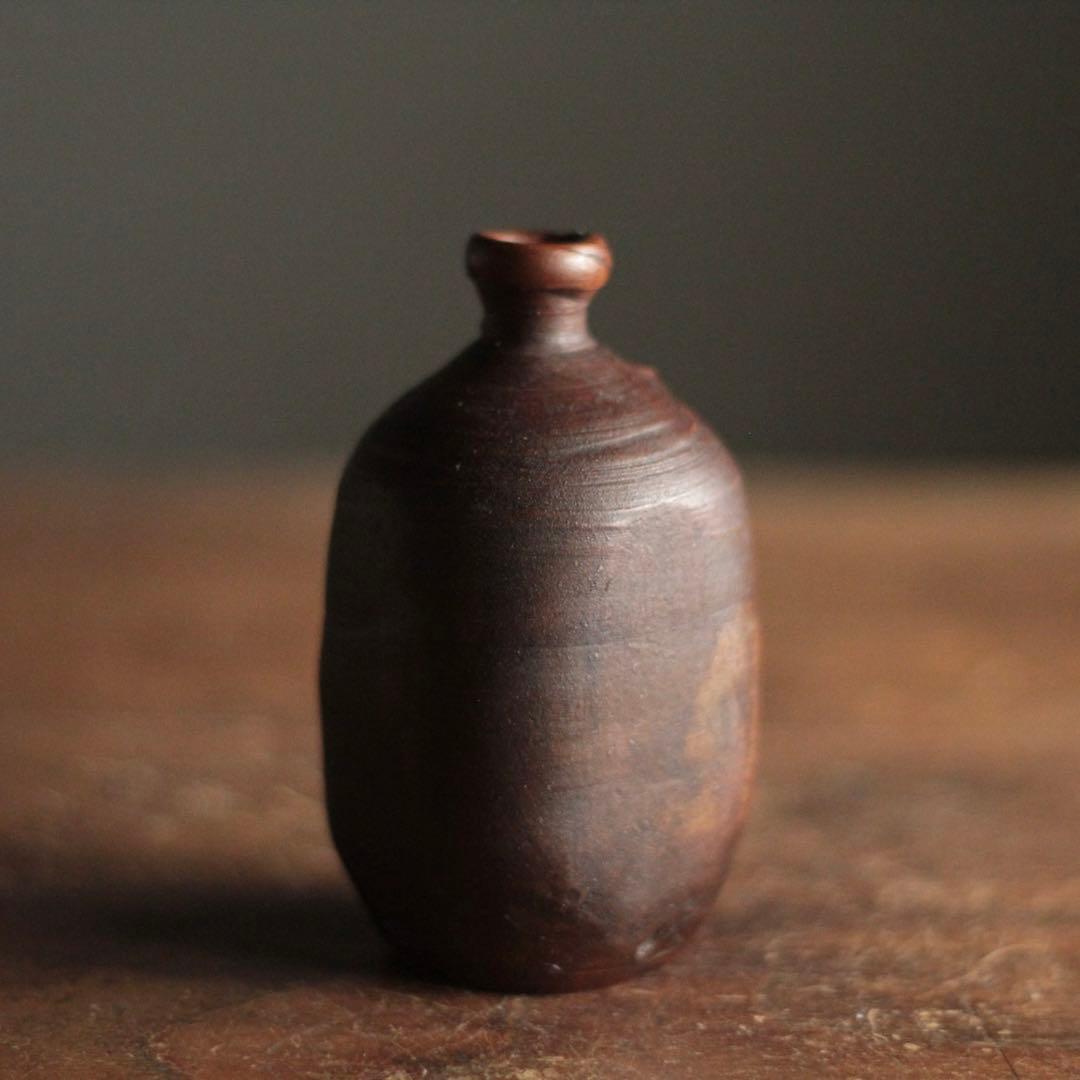 明治の備前のかわいいやつ 小徳利 備前焼 容量約100ml 古道具 アンティーク