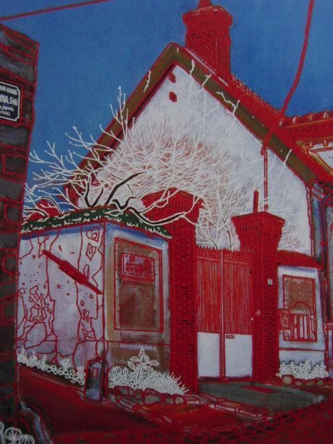 赤木曠児郎、グレー・シュール・ロアンの黒田清輝通り、希少な画集より