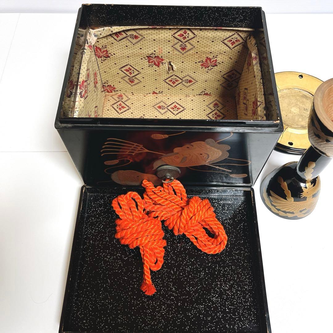 【蔵出し・希少】鼓　蒔絵　小鼓　胴　和楽器　漆塗り　伝統芸能　能 歌舞伎　鳳凰紋