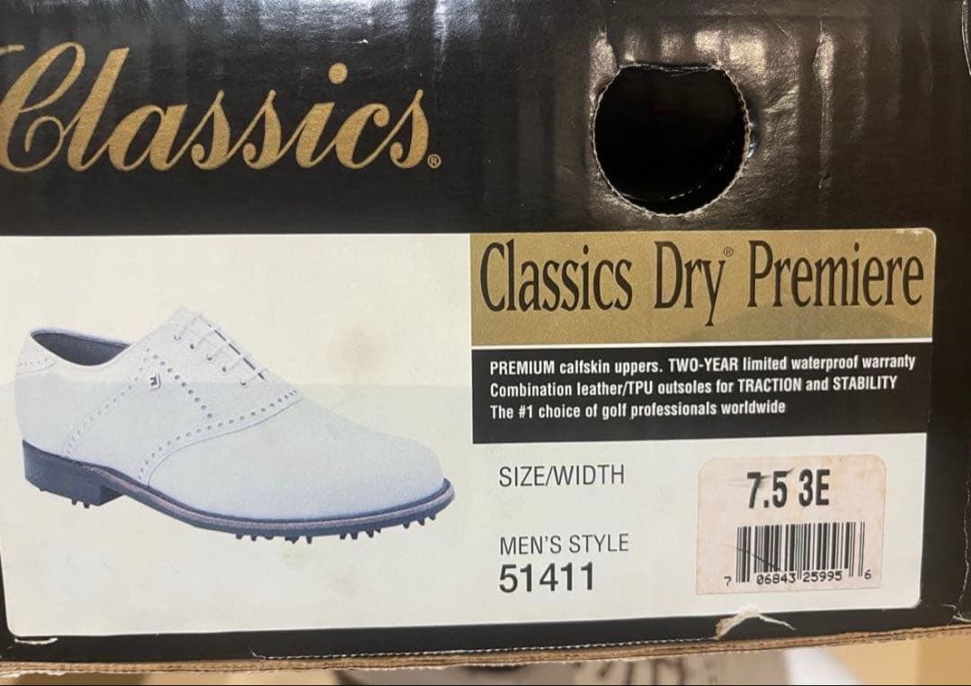 フットジョイゴルフスパイクシューズ25.5 made in USAアメリカ製牛革