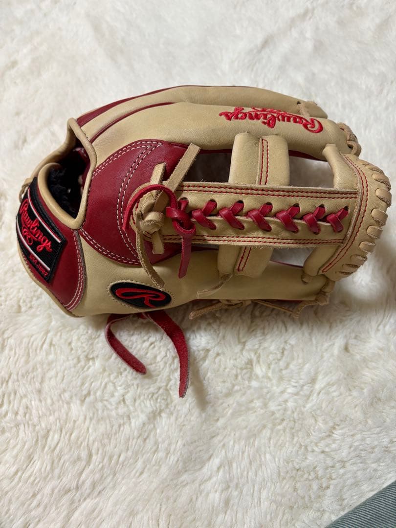 Rawlings 軟式グローブ ベージュ/レッド