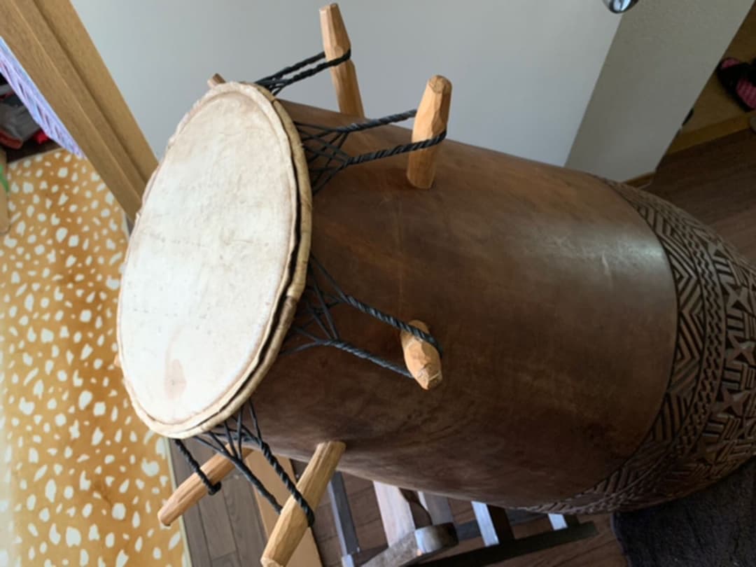【大幅値下げ中！】ガーナ産アフリカンドラム（ロングドラム)