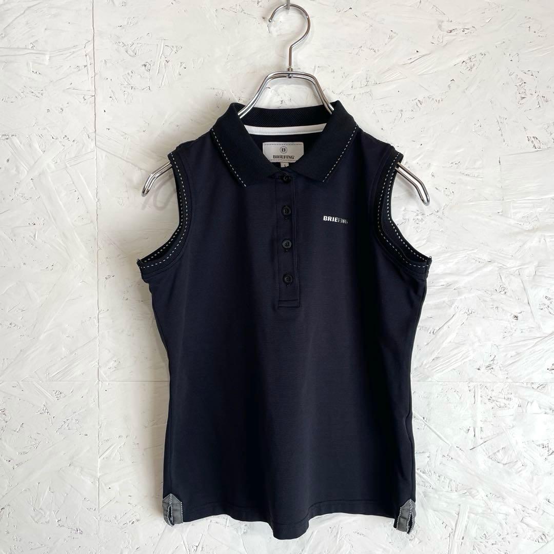 ゴルフウェア　日本製【BRIEFING】ストレッチ ノースリーブポロシャツ　S