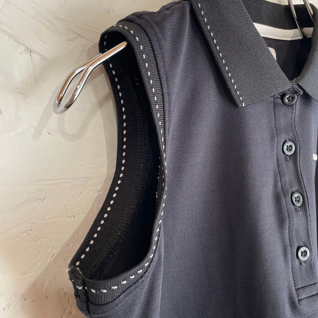 ゴルフウェア　日本製【BRIEFING】ストレッチ ノースリーブポロシャツ　S