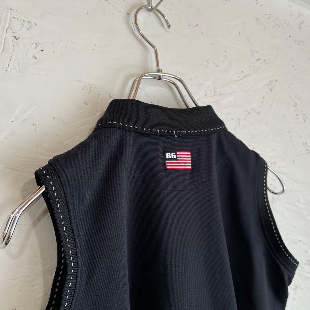 ゴルフウェア　日本製【BRIEFING】ストレッチ ノースリーブポロシャツ　S