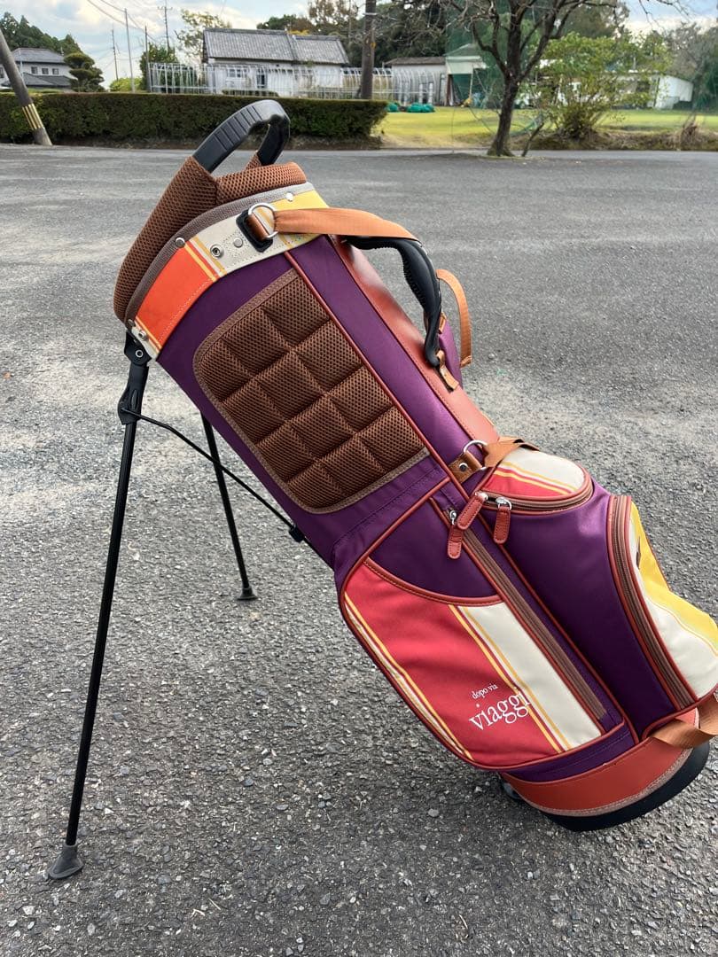 Viaggi Golf スタンド 式 キャディーバッグ 紫 パープル