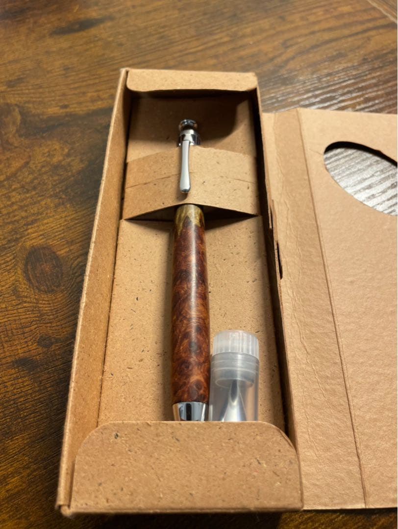 工房楔　花梨紅白　シャープペンシル　新型 固定式口金付き