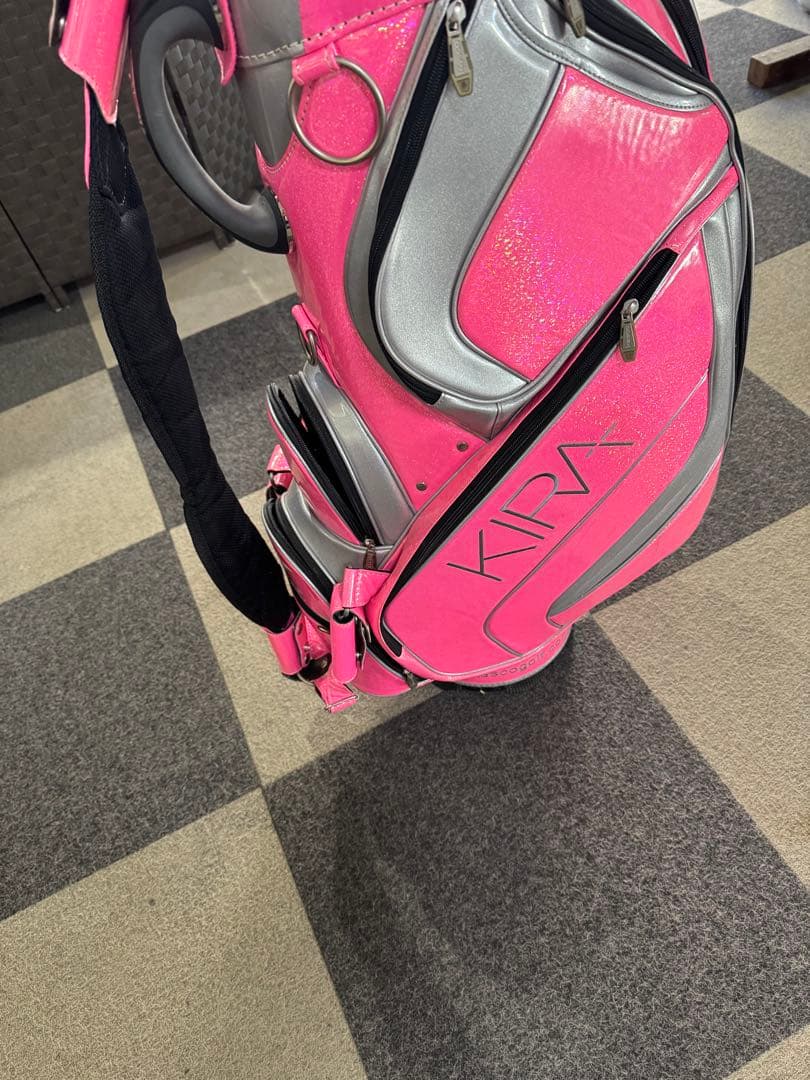 KIRA ピンク ツアーキャディバッグ