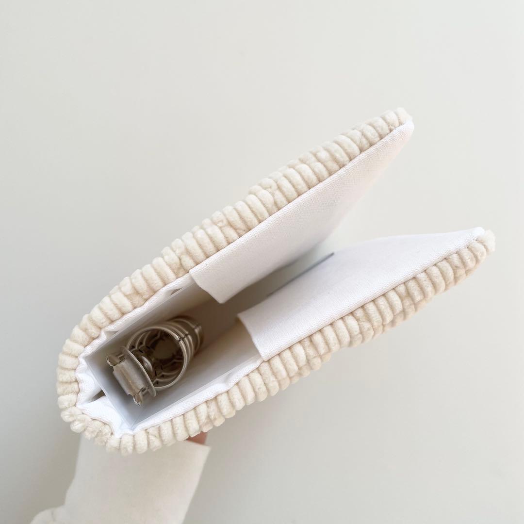 早い者勝ち　韓国　バインダー　カバー　貯金　現金管理　コットン　ハート　ホワイト