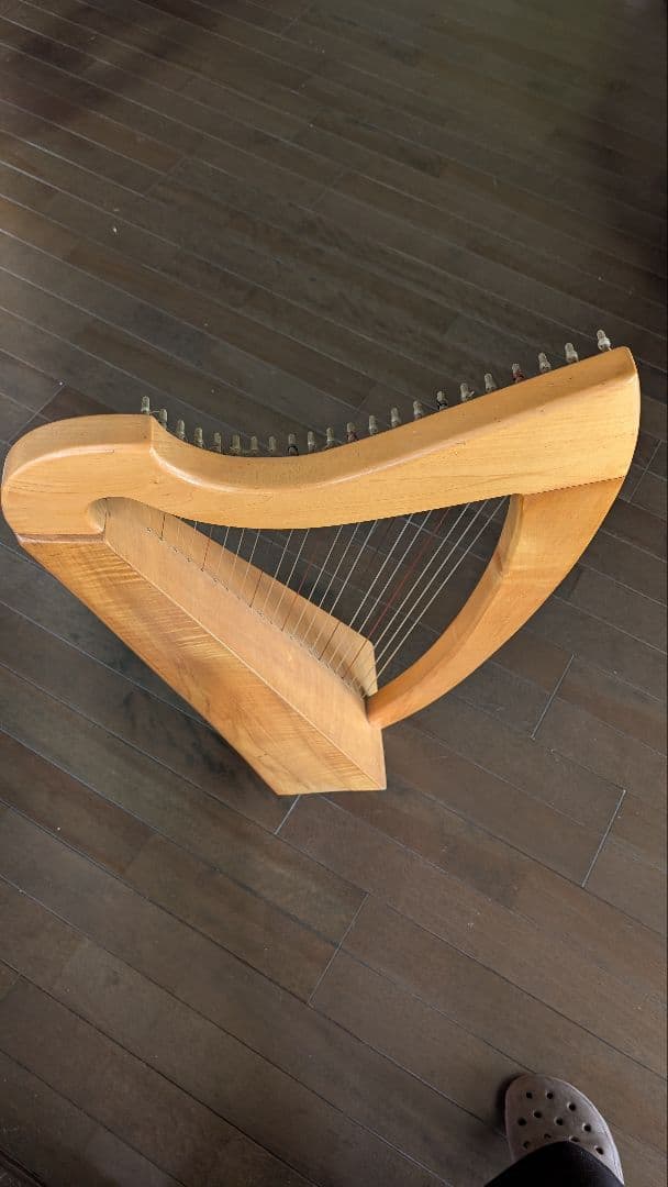 木製ミニハープ本体（収納バッグ付き）