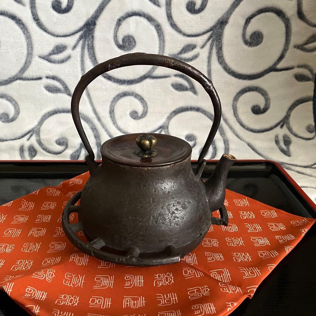 茶道具 羽根付鉄瓶