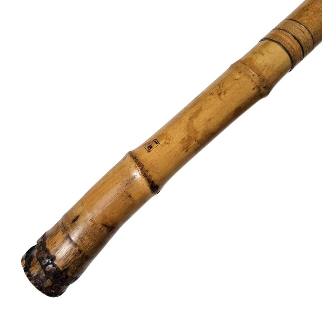 希少 尺八 琴古流 一朝 1尺8寸 5孔 銘あり 2印 根竹 二分割 和楽器 竹