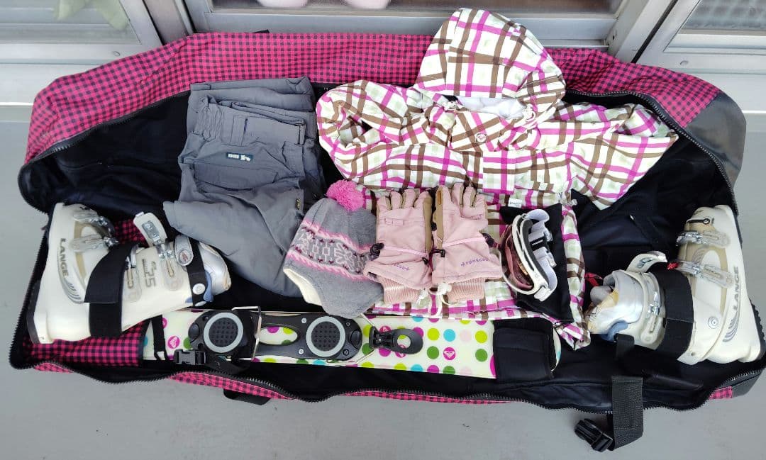 ROXYレディースショートスキー90センチ、ブーツ25.5センチ　7点セット