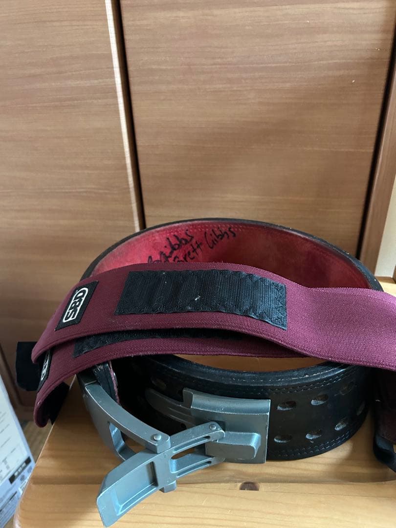 SBD パワーベルト 黒/バーガンディMサイズ