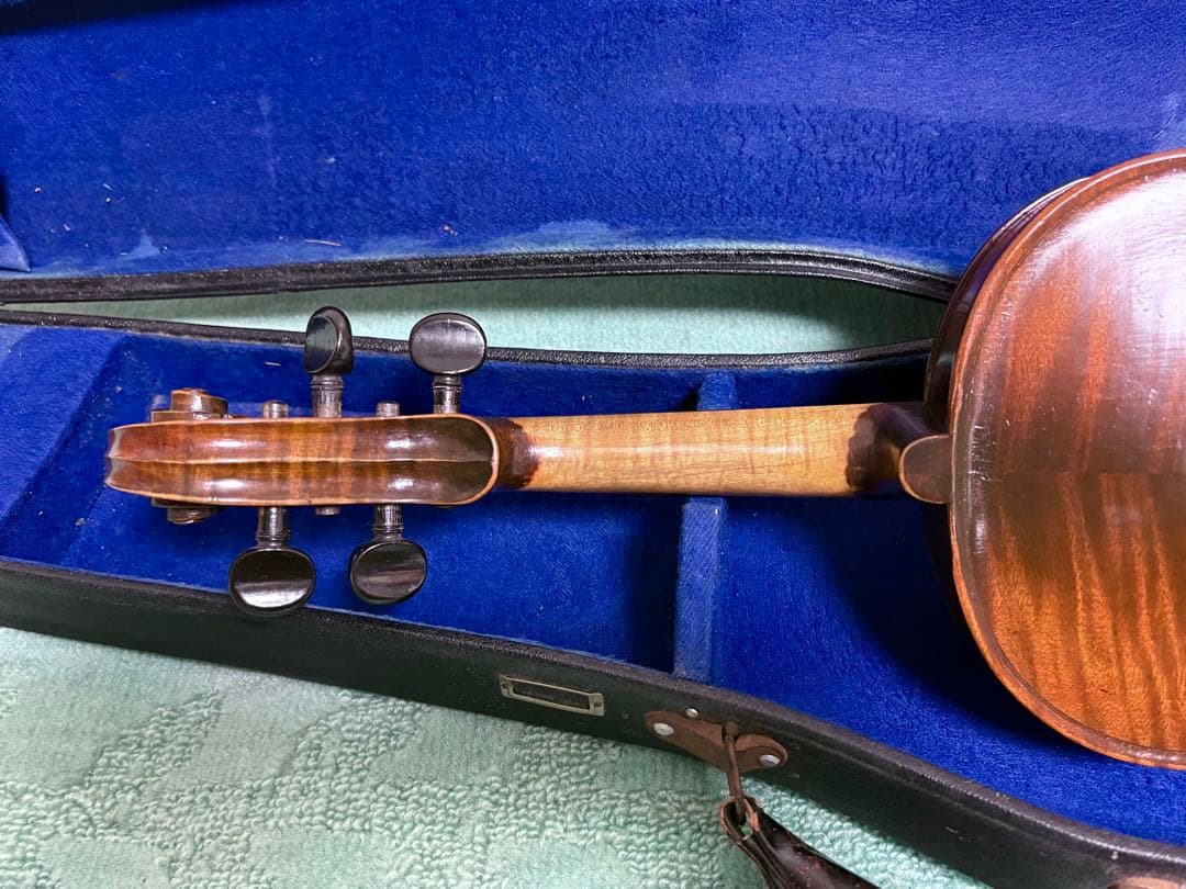 希少 推定100年前の日本オールドASAHI 4/4 虎杢 バイオリン