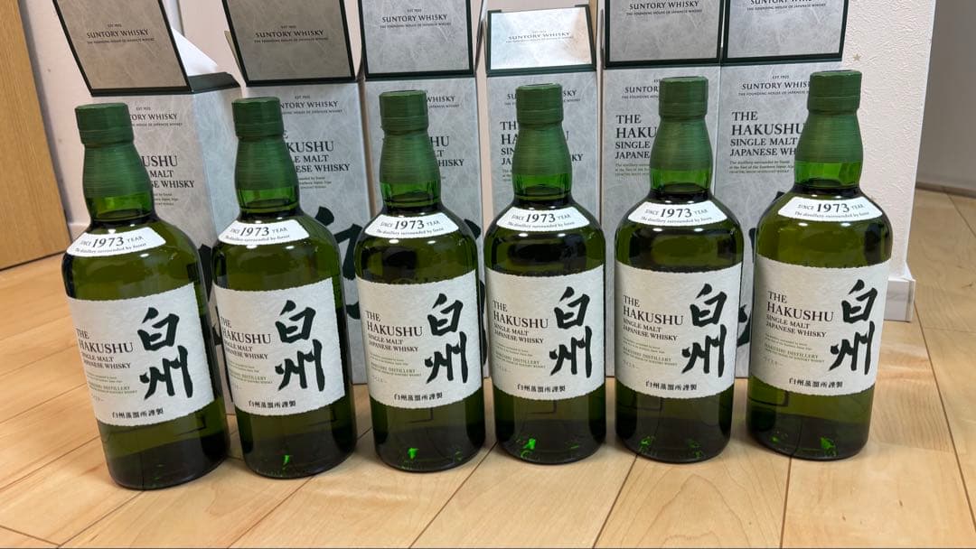 サントリー 白州 シングルモルト ウイスキー 700ml ６本セット箱付き