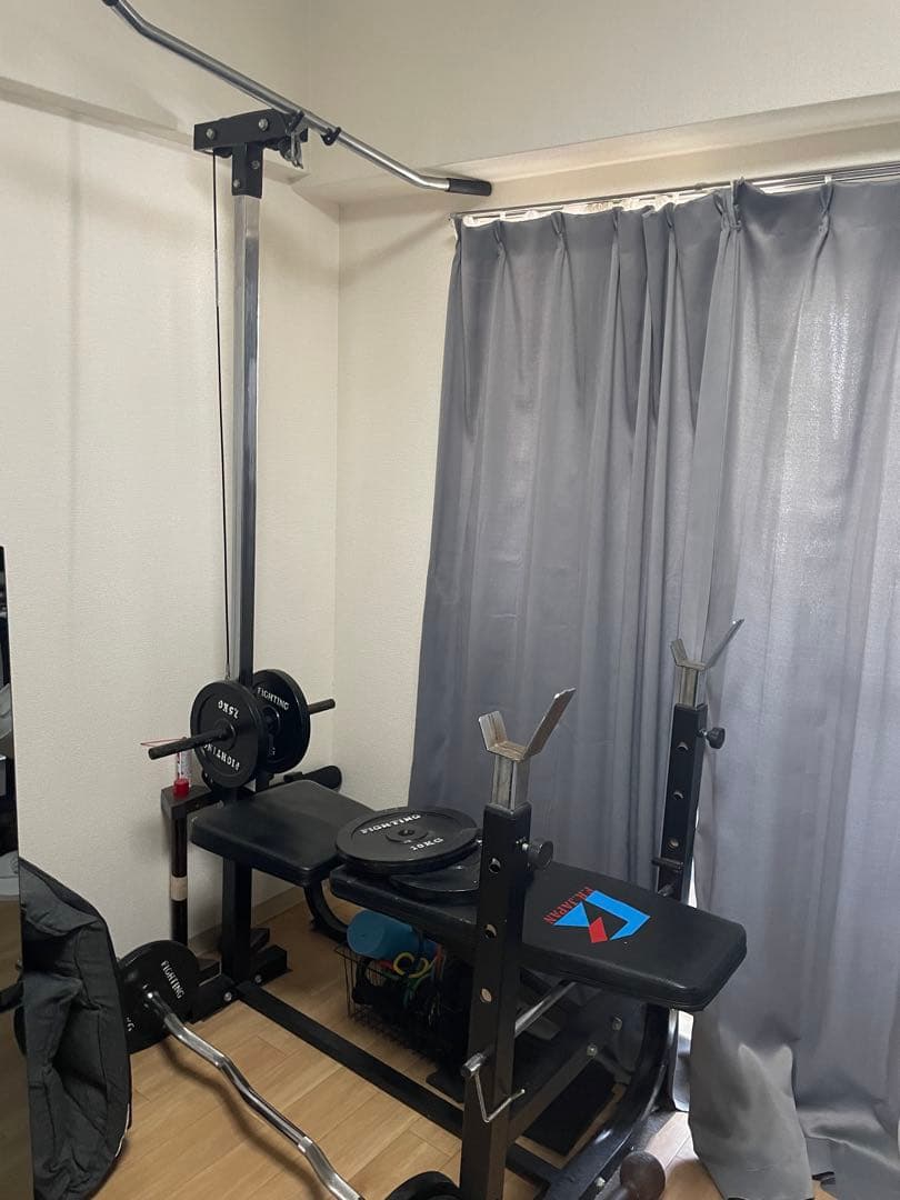 【ファイティングロード】 トレーニングベンチとウエイトプレートセット