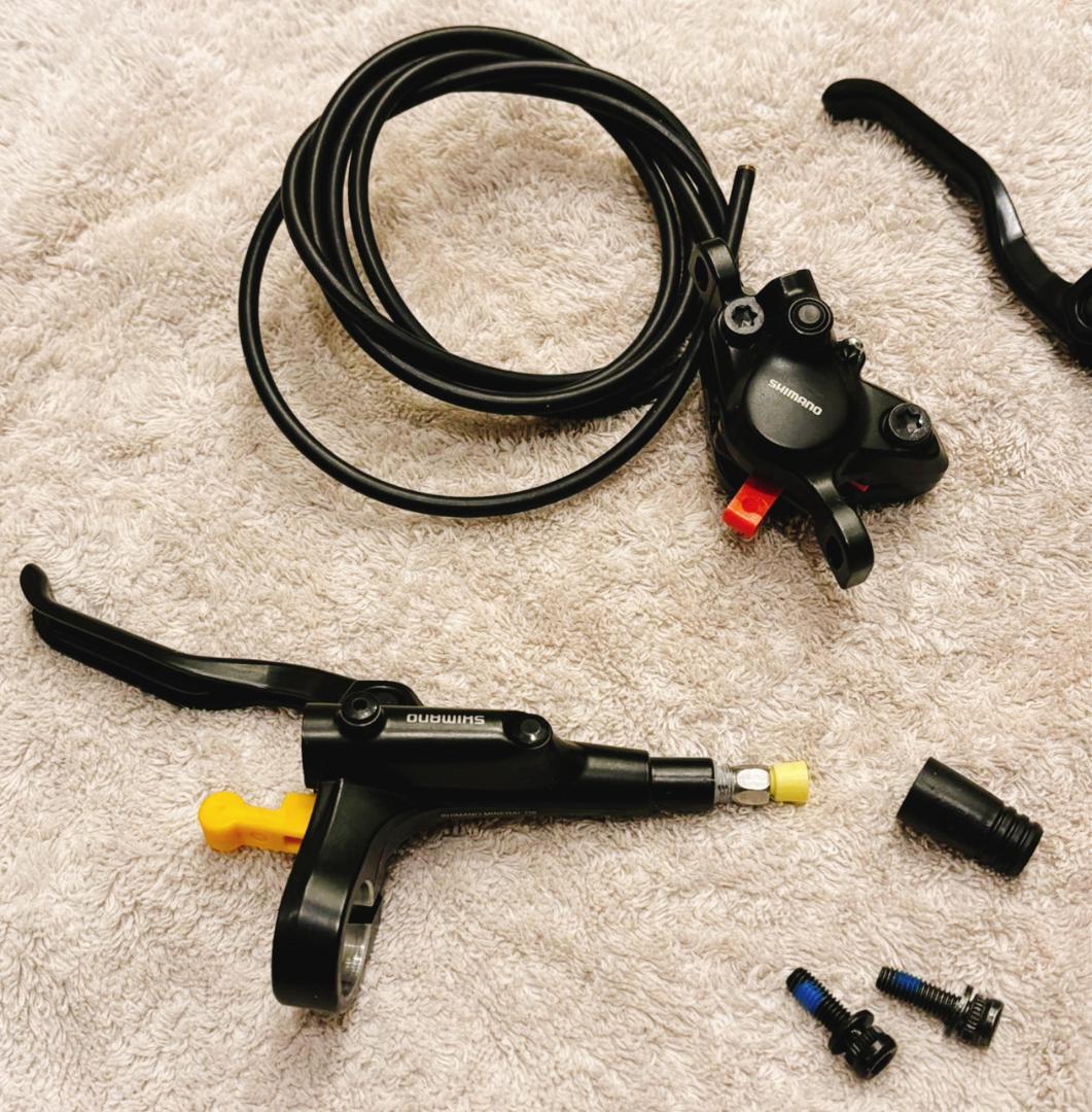 シマノMT200油圧ディスクブレーキ(インナケーブル)HS1ローター２枚付き