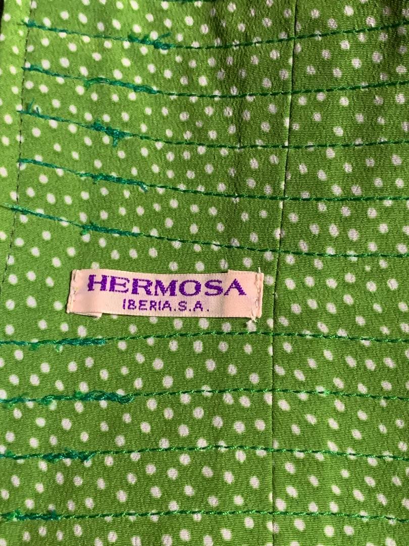 フラメンコ衣装　スペイン製フラワープリントワンピース、ウエストベルト付き