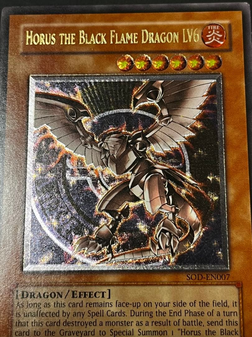 【強個体】EU版　ホルスの黒炎竜 LV6 SOD-EN007 レリーフ