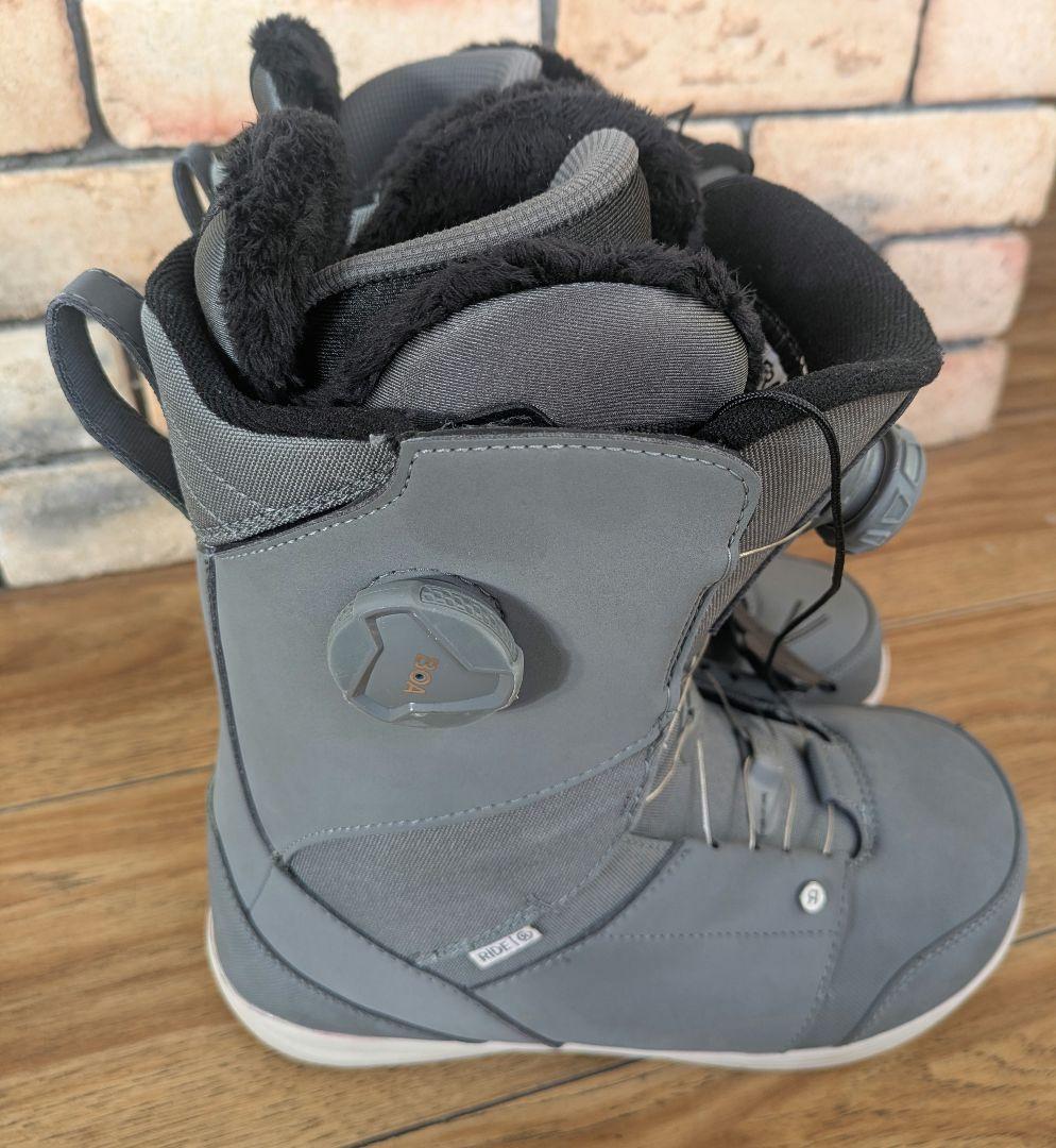 美品 RIDE HERA ヘラ 25.0cm Wボア グレー スノボブーツ　高級