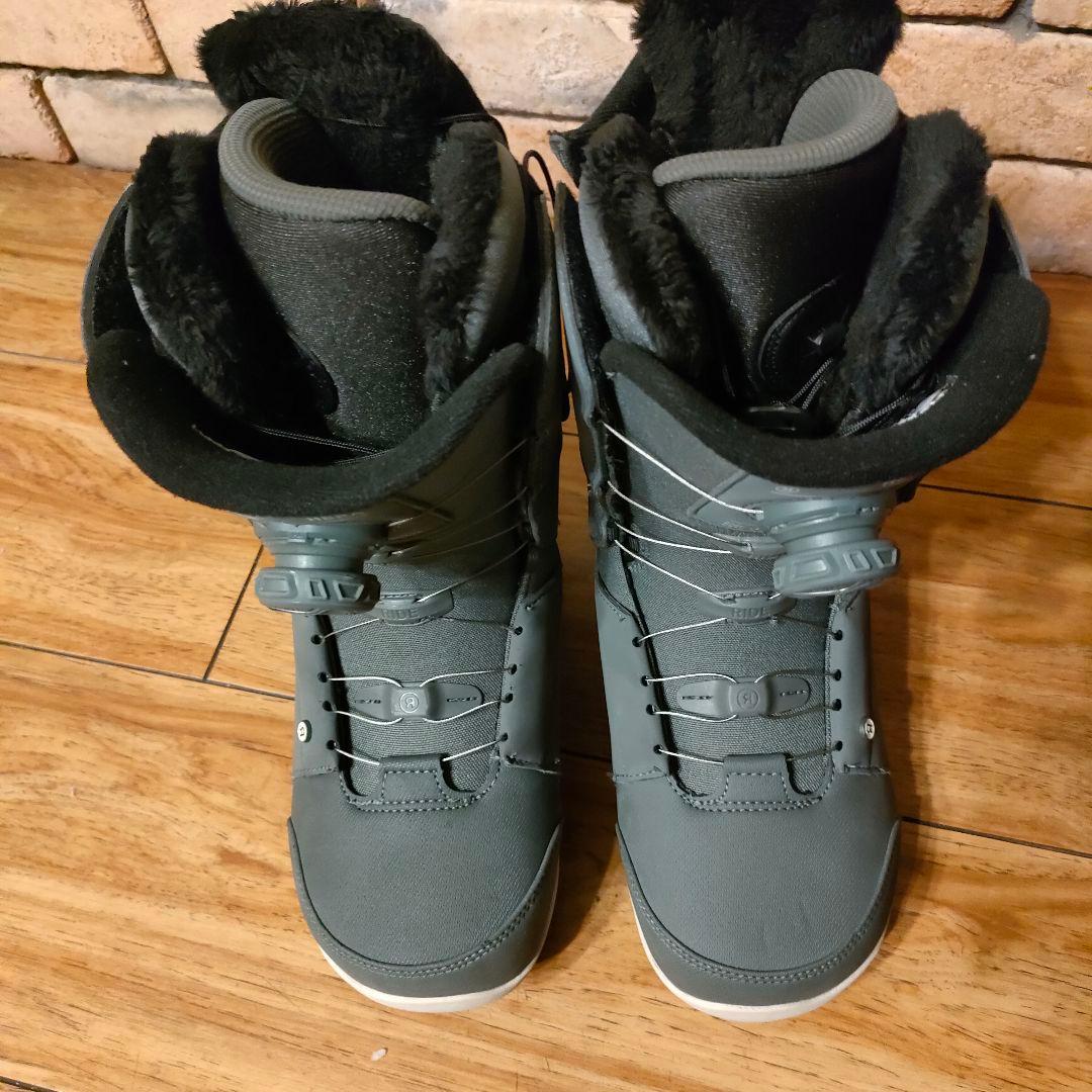 美品 RIDE HERA ヘラ 25.0cm Wボア グレー スノボブーツ　高級