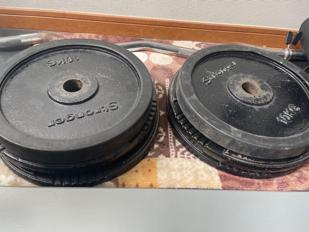 パワーラックHPMラットオプションセット/バーベル&プレート100kgセット