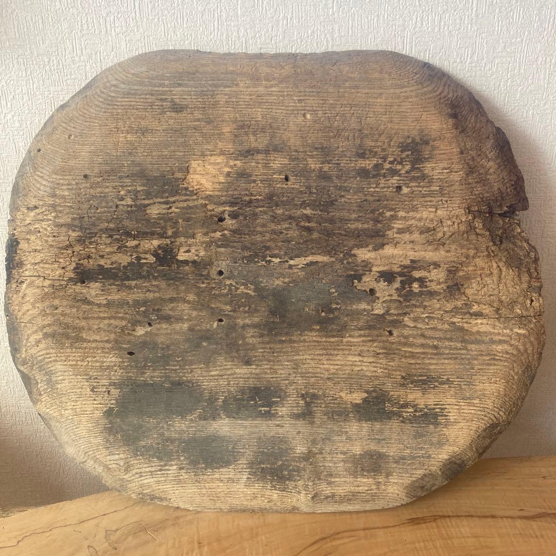 李朝　敷板　台座　ソバン　木地盆　木工品　古道具坂田　骨董　済州盆　古物