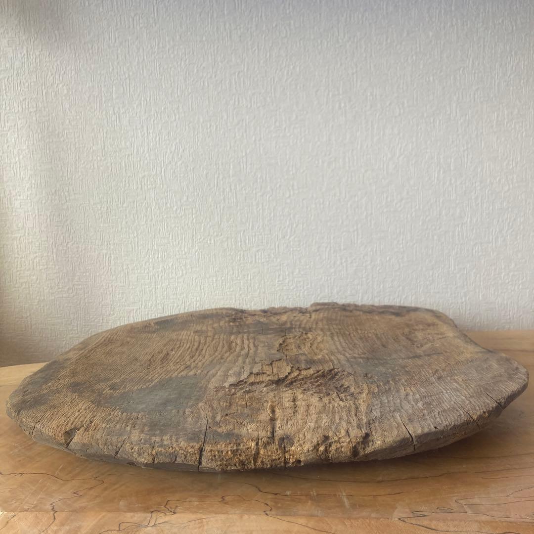 李朝　敷板　台座　ソバン　木地盆　木工品　古道具坂田　骨董　済州盆　古物