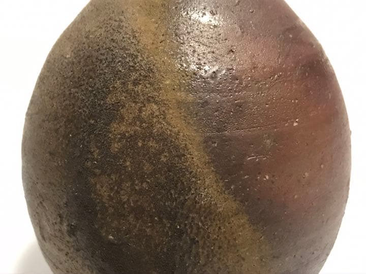 作家物　人間国宝　藤原啓　備前　窯変　徳利　合わせ箱