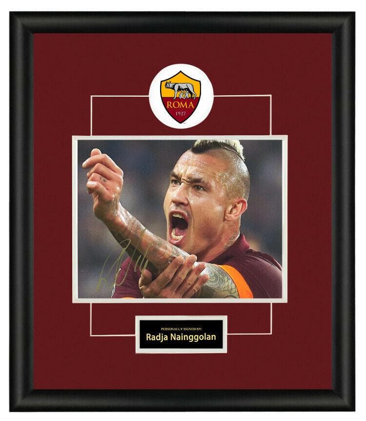 直筆サイン入り写真 ラジャ・ナインゴラン ASローマ/フレーム別/SA鑑定済